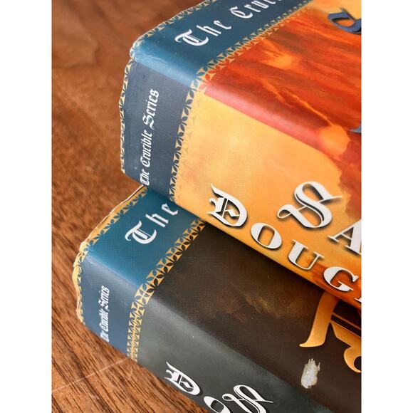 2 Hardcover Sara Douglass Books The Crucible Series Nameless Day Wounded Hawk - Picture 8 of 8